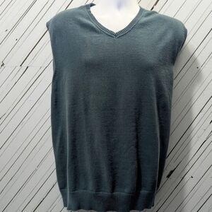 90s Alexander Julian Colours Olive V-Neck Sweater Vest